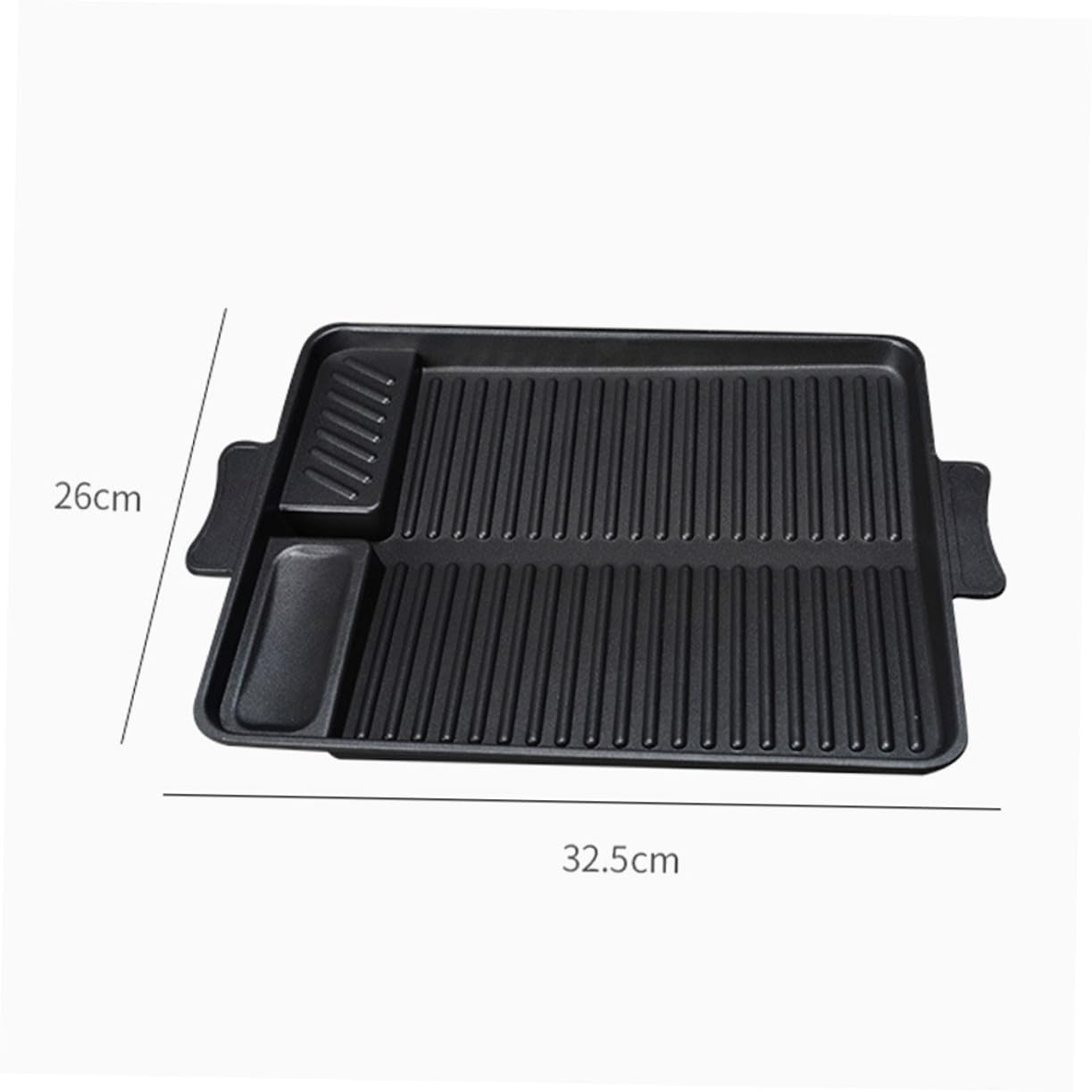 Bandeja Rectangular para Barbacoa al Aire Plancha Antiadherente para Asar Bandeja de Horno Resistente para Parrilla Portátil