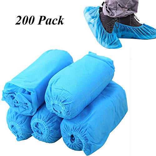 Shoe Covers Disposable Boot Cmnyux 200 Pack Disposable Shoe Covers for Construction, Workplace