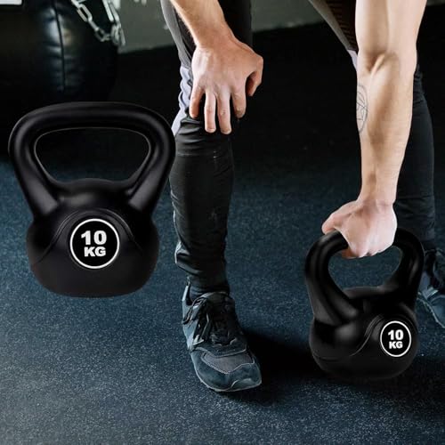JF HOME BLISS Kettlebell 10kg, Heavy Duty Cast Iron with Non-Slip Coating – Professional Gym & Home Fitness Equipment, Ergonomic Handle & Stable Base for Strength Training, HIIT, CrossFit - Image 6
