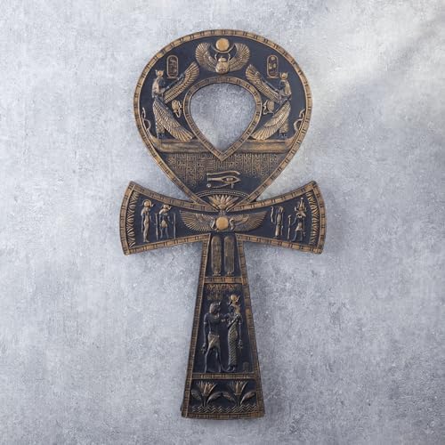 Sculpture murale Ankh Veronese Design plaque égyptienne décoration maison