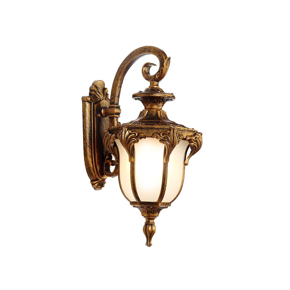 OZBMA European Outdoor Wall Sconce Hexagonal Die-Aluminum Ip55 Waterproof Lantern Patio Lights Corridor Balcony Aisle Garden Villa Vintage E27 Lighting Fixtures