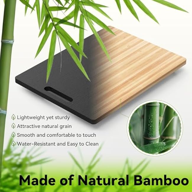 Bamboo Sliding Tray 16W x 13D Appliance Slider with Rubber Wheels Sliding Tray for Coffee Maker, kitchen Appliance Sliders for Countertop Air Fryers, Kitchen Stand Mixers, Toasters, Microwave