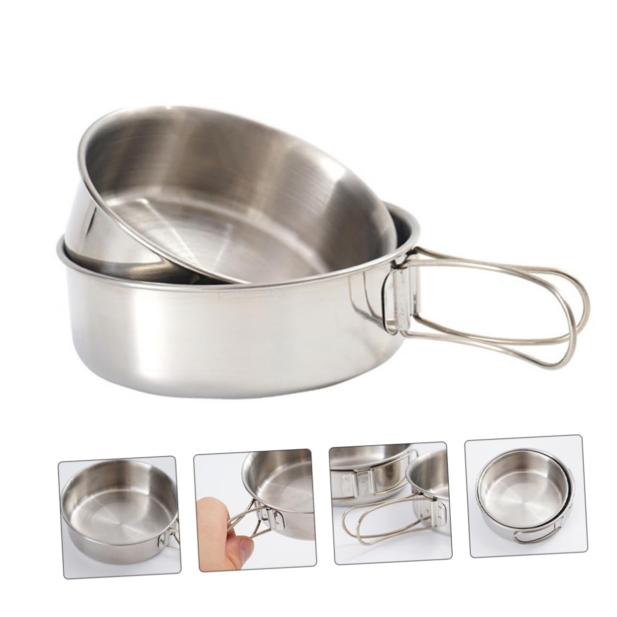 TOYANDONA 2 Sätze Faltbare Schüsseln Campinggeschirr Kompakte und Langlebige Schalen für Outdoor Aktivitäten für Wanderungen