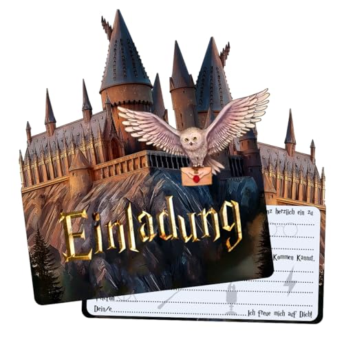 HUKUMA 12 cartões de convite de aniversário infantil, convite de aniversário para meninas, meninos, design de desenhos animados, cartão de convite de anime, festa de aniversário