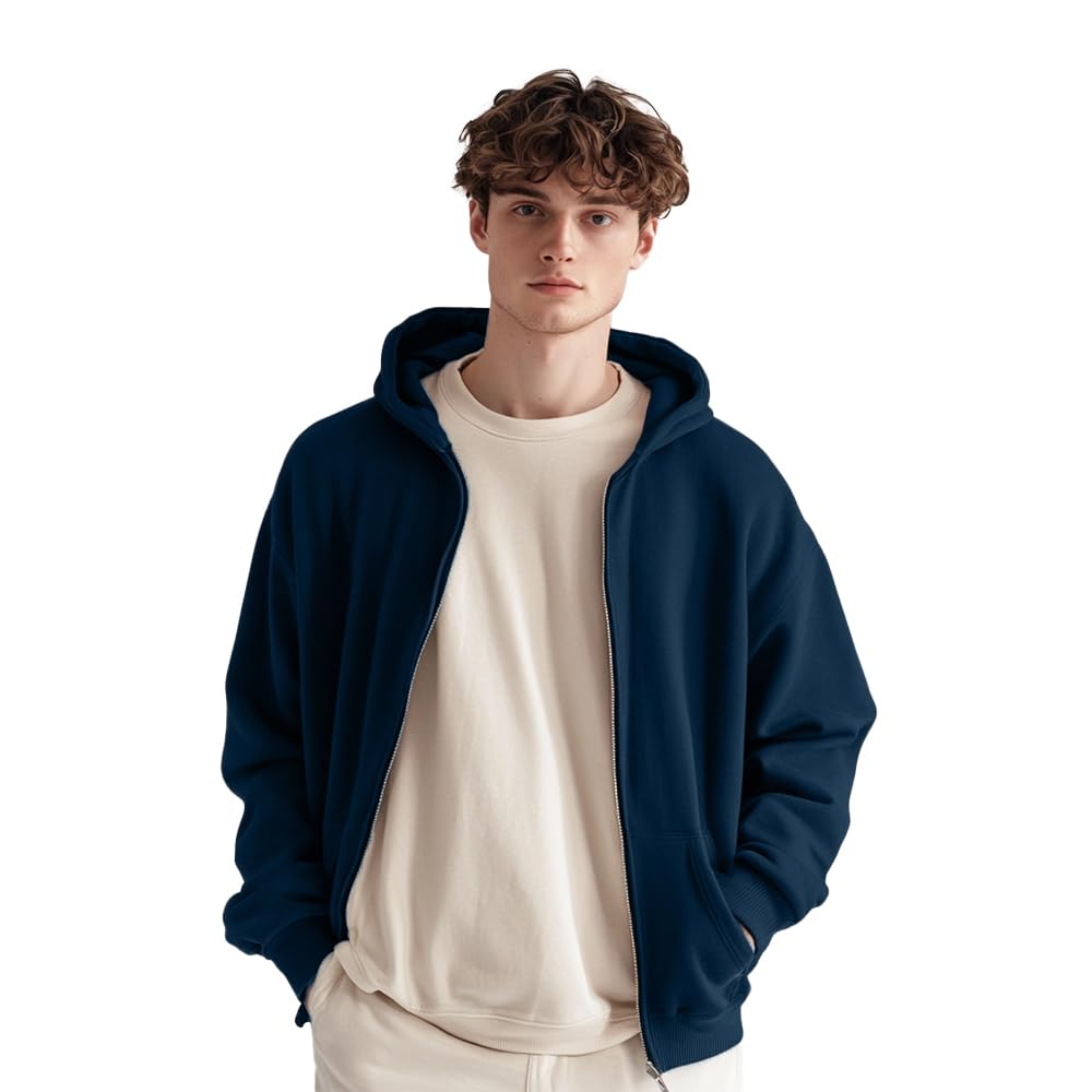 nobero Men's Cotton Blend Hooded Sweatshirt-picture-39
