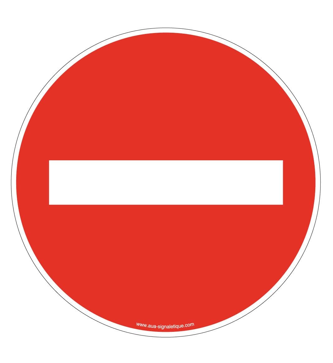 AUA SIGNALETIQUE 4702-R-BS-p-270 Product Information: Sign, Blue/Red, diameter 270 mm, Blue / Red