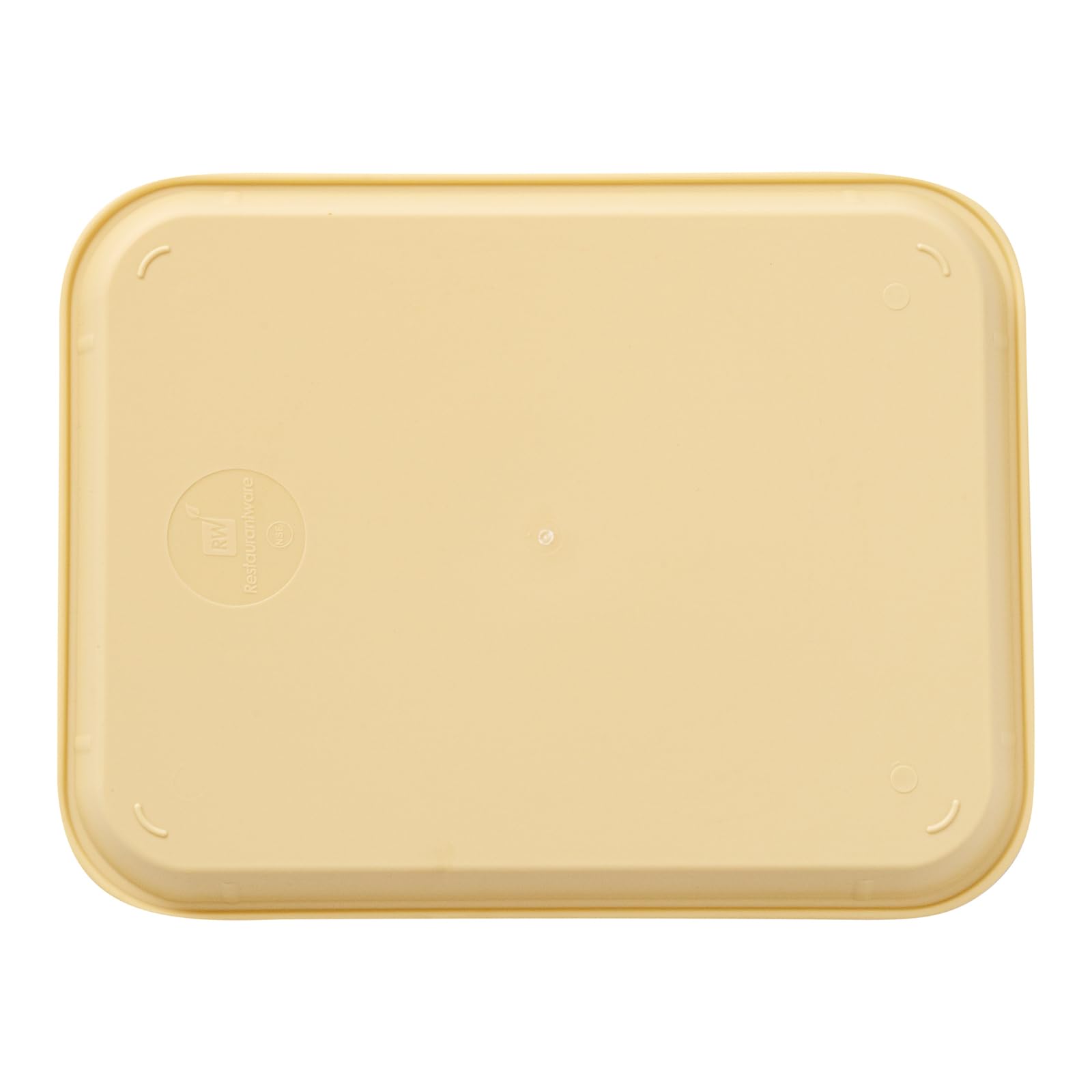 RW Base Bandejas de comida rápida de 10 x 14 pulgadas, 10 bandejas resistentes para almuerzo de cafetería, ligeras, antideslizantes, bandejas de plástico beige, esquinas redondeadas, para restaurantes