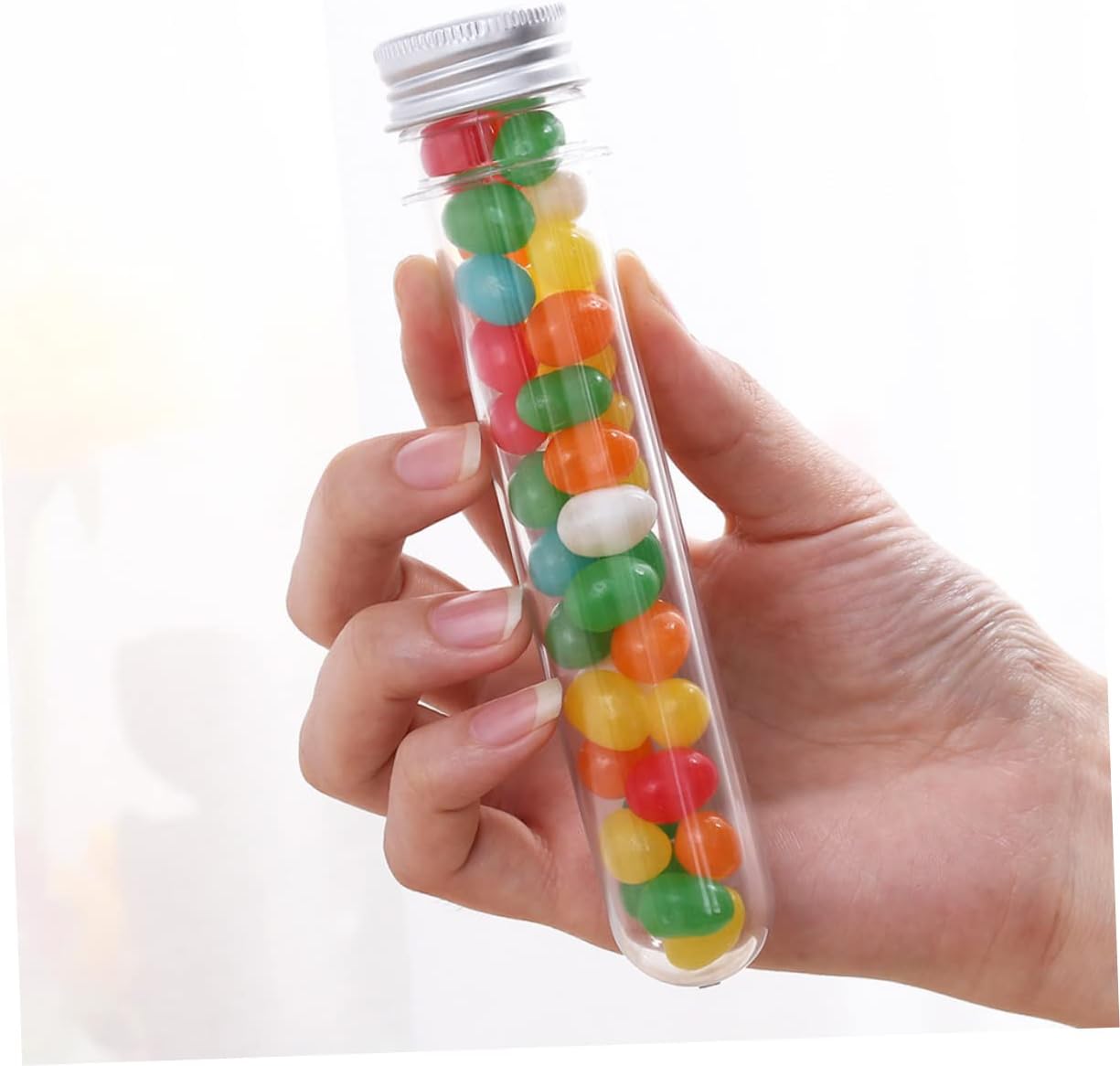 50pcs Transparent Tubes Cylindrical Candy Storage Containers for Bath Salts Pills and Party Supplies and Lightweight Design