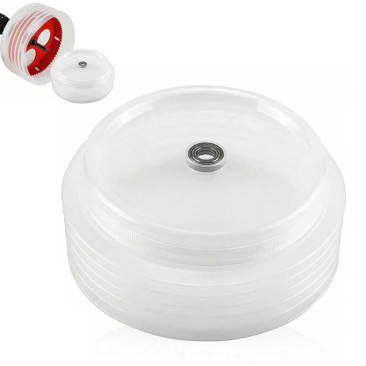 Zhuomengyun Transparent Drill Dust Collector Hole Elastic Sealing, 160Mm Hole Saw Dust Collector Drills Ash Bowl For Electric Holesaw Opener Tool Hole Saw Ash Catcher