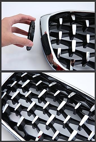 Calandre avant pour BMW X3 G01 grille d'aération All Silver robuste - 3