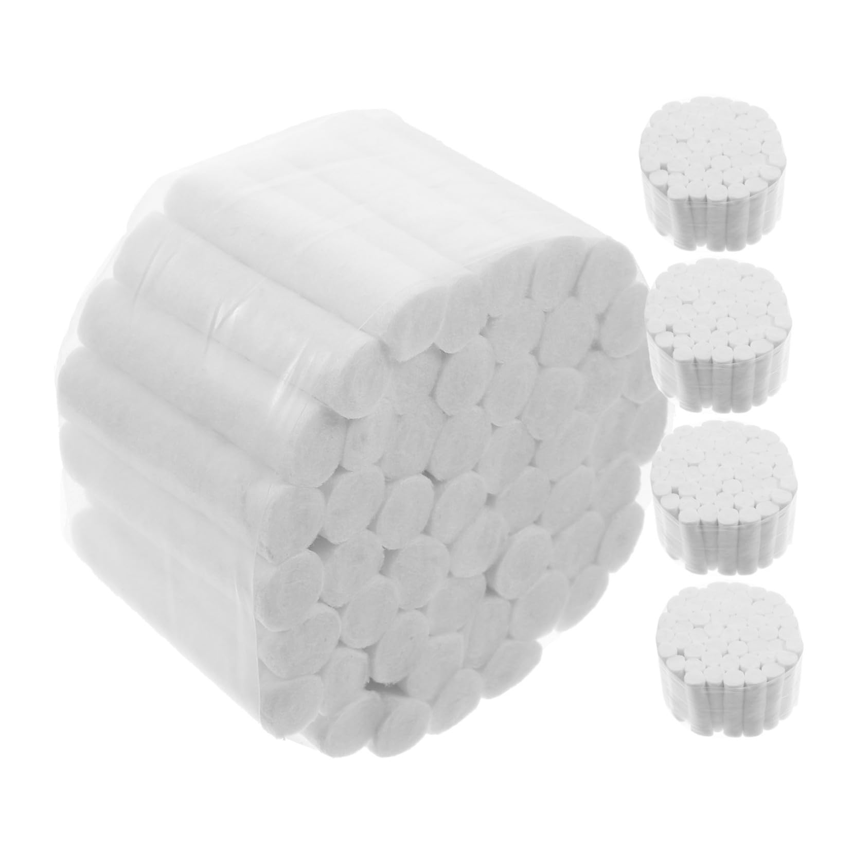 Rouleaux de Coton Buccal 5 Pièces en Coton Blanc pour Soins Dentaires | Haute Absorption, Usage pour Nettoyage des Dents, Format Compact, Adapté aux Soins Buccaux