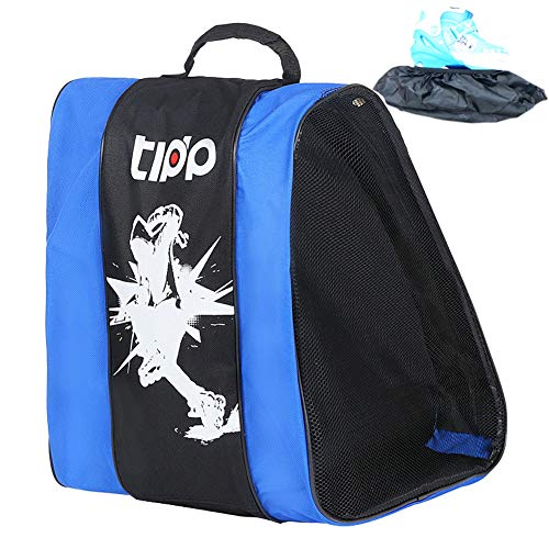 Long Feng Tipip Professional Inline Skates Travel Backpack Bag (Three Floor) add Clear Cover (Blue)