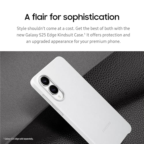Image of Samsung Galaxy S25 Edge Kindsuit Phone Case, Protective Cover, Stylish Design, Durable Soft Inner Lining, EF-VS937PBEGUS, Black