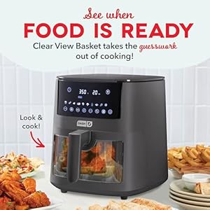 DASH 7qt Clear View Digital Air Fryer - Forged Iron DASH 7qt Clear View Digital Air Fryer Forged Iron