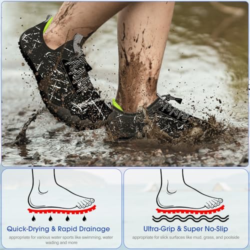 Image of Built-in Heel Grips Water Shoes for Kids Girls Boys Hiking Wide Barefoot Swim Beach Pool Big Kid