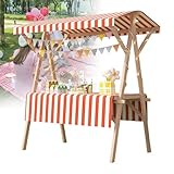 Carrito de helados plegable portátil, ligero y móvil con toldo, perfecto para mercados, ventas callejeras y ferias de manualidades, tamaño C-120 x 60 x 200, ideal para negocios