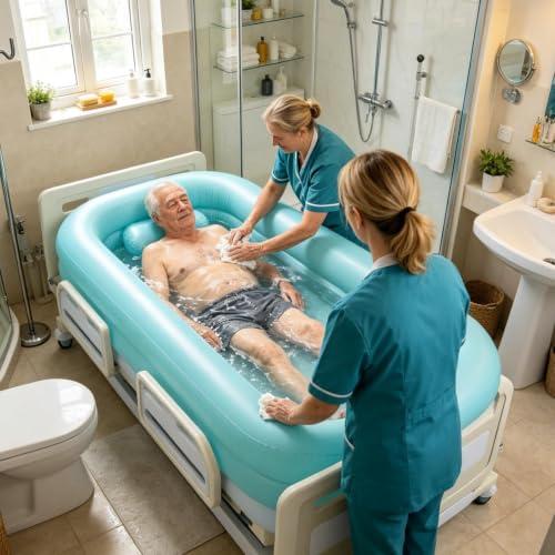 Bañera hinchable de PVC de alta resistencia con diseño ergonómico para hogar 3