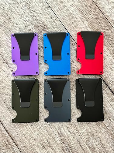 Anodized Metal Minimalist Wallet Orange4