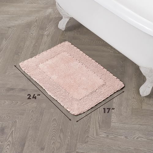 Laura Ashley Ruffle Border 100% Cotton Bath Rug, Blush Pink, 17"x 24" by Laura Ashley - Used condition - Image 7