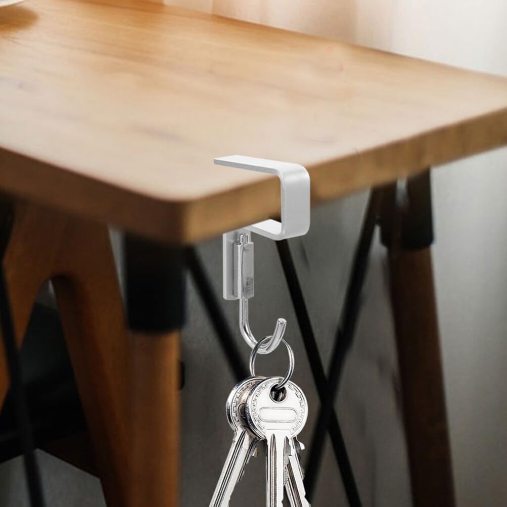 2pcs Desk Bag Hook Versatile Handbag Hanger for Tableside Storage Secure Backpack and Purse Holder for Classroom and Office Use