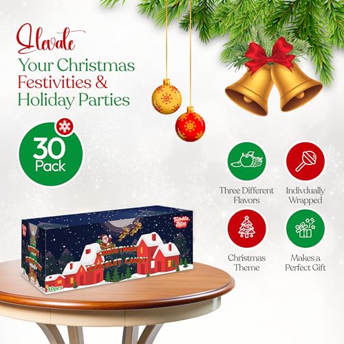 30 Pack Christmas Candy Bracelets - Individually Wrapped Holiday Themed Designs & Delicious Flavor -Bulk Christmas Candy Use For Stocking Stuffers, Party Favors, Classroom Partys & Holiday Treats - image 3