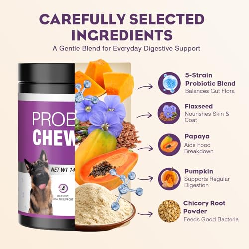 Save with Code: Probiotics for Dogs 200 Chews – Gut Health - Image 4