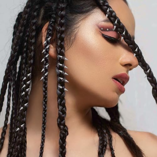 Pinzas para cabello punk metálicas con púas, 20 piezas miniatura 5