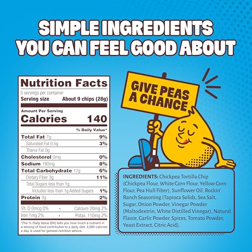 Image of HIPPEAS Rockin Ranch Chickpea Tortilla Chips, 5 OZ