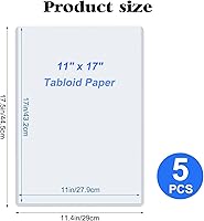 Vista 2 de Protectores de hojas de plástico duro de 11 x 17 pulgadas, protectores de impresión rígida de menú, protectores impermeables para certificados