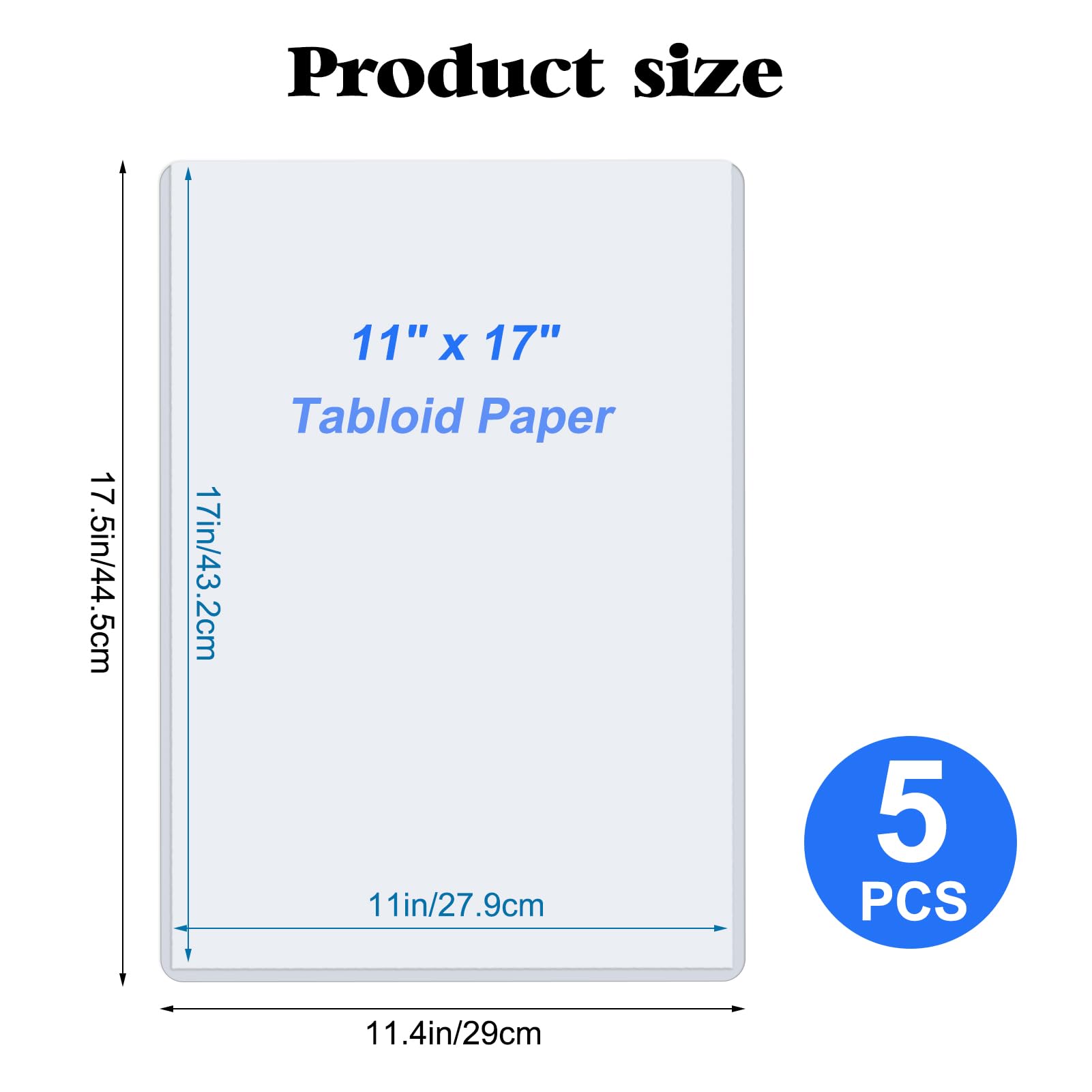 Protectores de hojas de plástico duro de 11 x 17 pulgadas, protectores de impresión rígidos para menú, protectores transparentes impermeables para certificados, fundas de papel, fundas de plástico