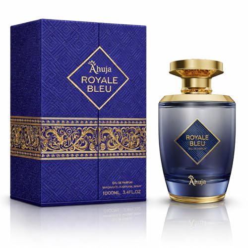 Image of AHUJA Royal Bleu Eau De Parfum for Men, 100 ml (3.4 fl oz) | Long-Lasting Fresh Citrus Fragrance with Grapefruit & Ginger | Deep Woody Notes | Premium Daily Wear Perfume & Gift for Men