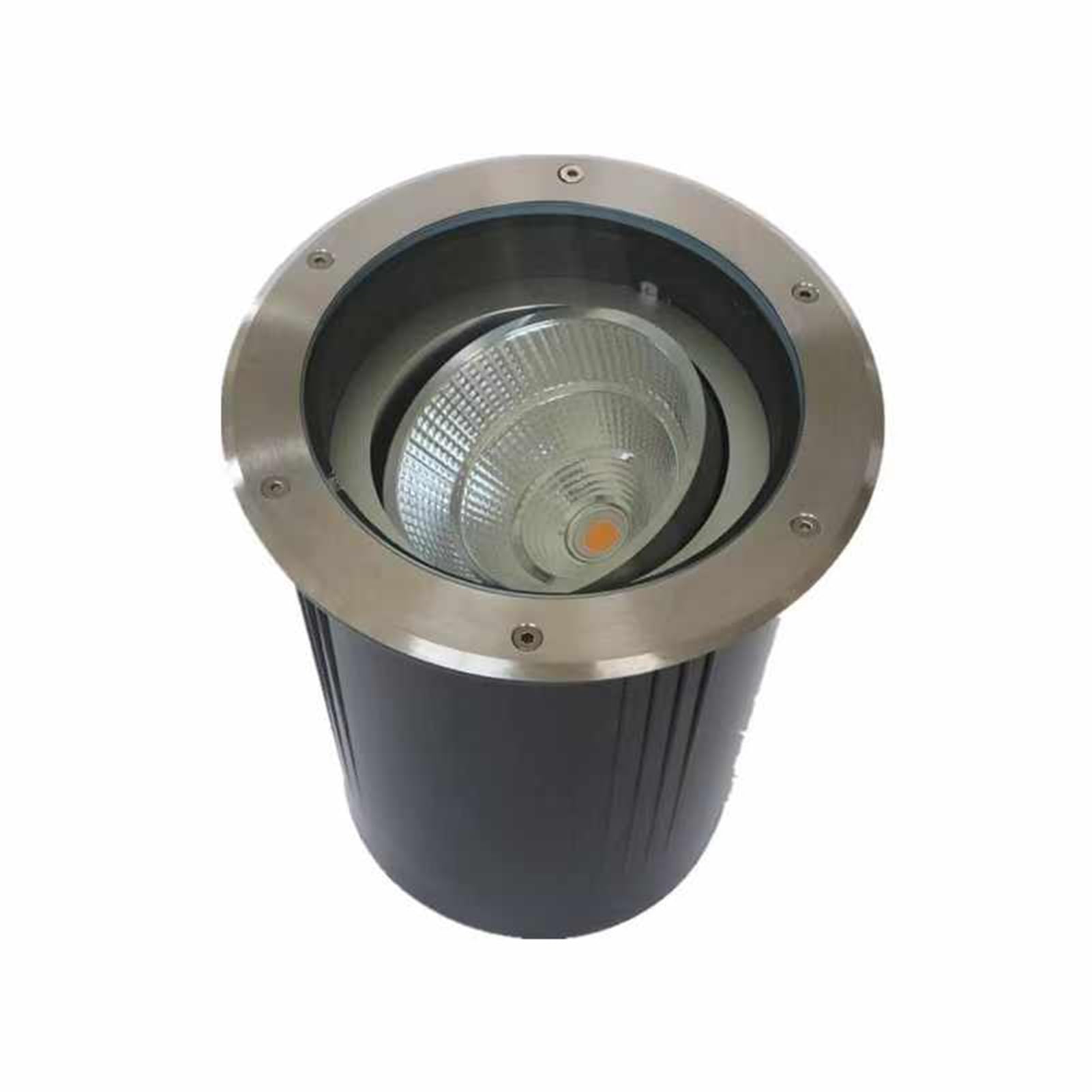 Reflektor LED do zabudowy do użytku na zewnątrz, regulowany, AC 12 V/24 V, oświetlenie podziemne COB wodoodporne IP67 do ogrodu, na patio i trawnik (zielony, 7 W)