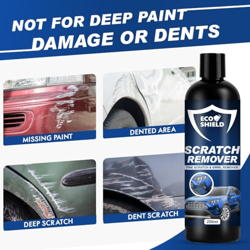 Image of EcoShield Car Scratch Removal 200ml With Microfiber Cloth | Safe For All Color Vehicle | Removes Minor To Mid Level Scratches & Swirl | Car Scratch Remover With Paint-Safe Formula | Rubbing Compound