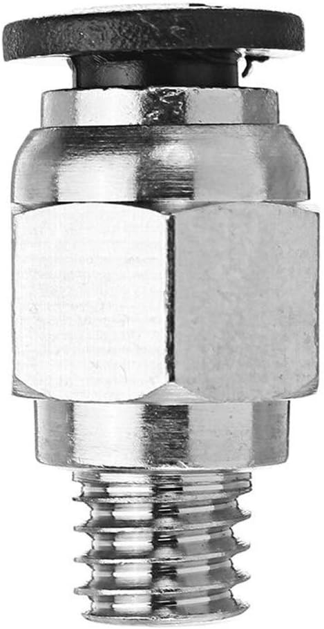 review JF-XUAN 3D Printer Parts, 4.3mm 10Pcs Bore Pneumatic Connectors PC4-M6 Fit 4mm PTFE Tube Connector Coupling Feed Inlet for TEVO 3D Printer 3D Printer Accessories