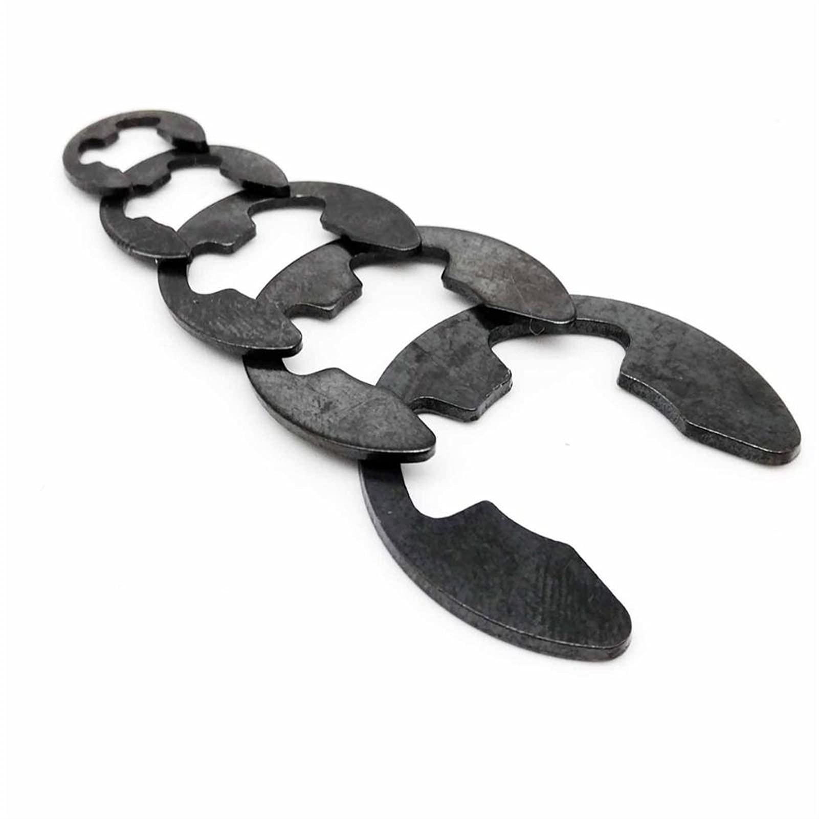 Anelli di ritenzione E-Clip in acciaio, Rondella dell'anello di sicurezza elastico con clip a E in acciaio for dispositivo fissaggio dell'albero, confezione M1.2-M15(M12 10PCS)