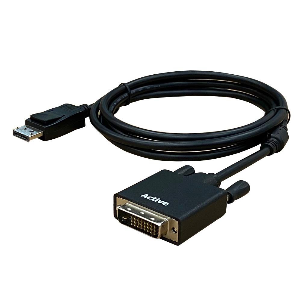 CP COMPUPARTNER Displayport to DVI Cable, Display Port(DP) to DVI-d Male to Male Adapter Cable Compatible with PC, Laptop, HDTV, Projector, Monitor, More- Black 1920x1080 30HZ 6 Feet