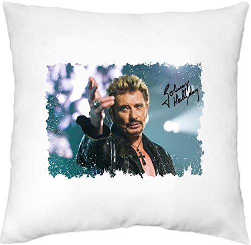 GRAVOPHOTO - Housse de Coussin Johnny Hallyday 2 Cover