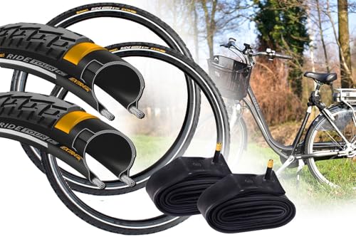 2 Fahrradreifen 1 3/8 x 1 5/8 x 28 Zoll Continental Ride Tour 37-622...