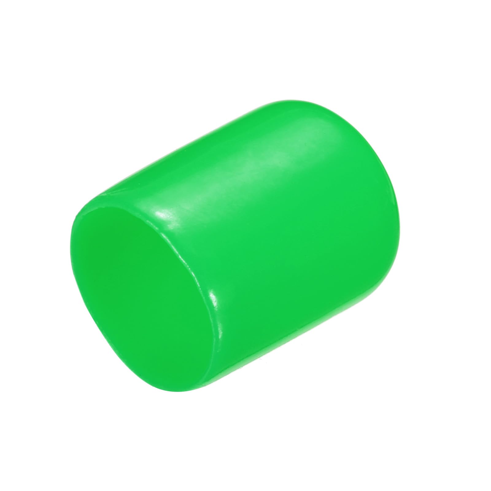 uxcell 20pcs Rubber End Caps 15mm ID Vinyl PVC Round Tube Bolt Cap Cover Screw Thread Protectors Green