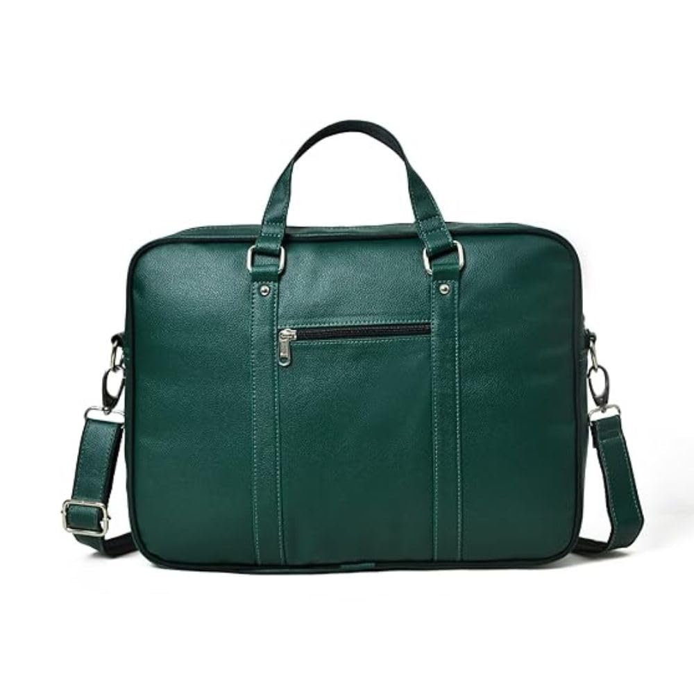 MMATRICE Faux Vegan Leather Messenger Bag - Laptop Bag for Men, PU Leather Office Bag for Men | Supports Laptop Upto 15.6 inches (Green) (B0BRY7JZPW) Amazon Price History, Amazon Price Tracker