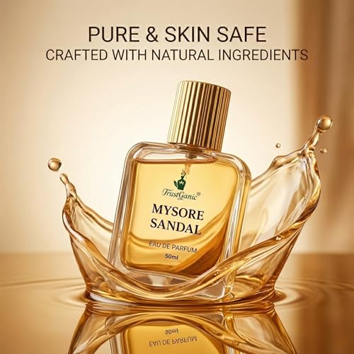 Image of Mysore Sandal Perfume for Men & Women 50ml | 10+ Hours Long Lasting Sandalwood Eau de Parfum | Pure Chandan Fragrance with Woody & Earthy Scent | Natural Perfume | Gift Pack