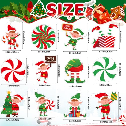 Image of Demissle 24 Pcs Car Air Fresheners Bulk Cute Hanging Air Freshener Groovy Scented Fresheners Rearview Mirror Decor for Women Car Accessories(Elf)