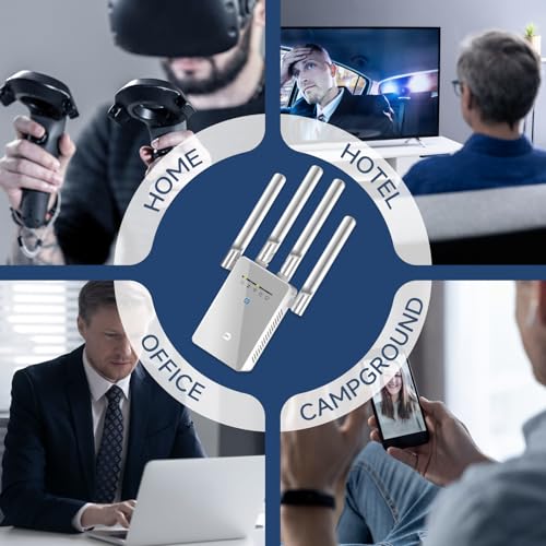 Image of 2026 Best WiFi Extender Signal Booster - 6X Faster Internet Extender WiFi Booster for Home, Long Range up to 15,588 Sq Ft, WiFi Repeater w /Ethernet Port, 1-Tap Setup, Compatible with Wireless Routers