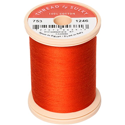 Sulky Cotton & Steel Hilo 50wt 660yd Naranja miniatura 1