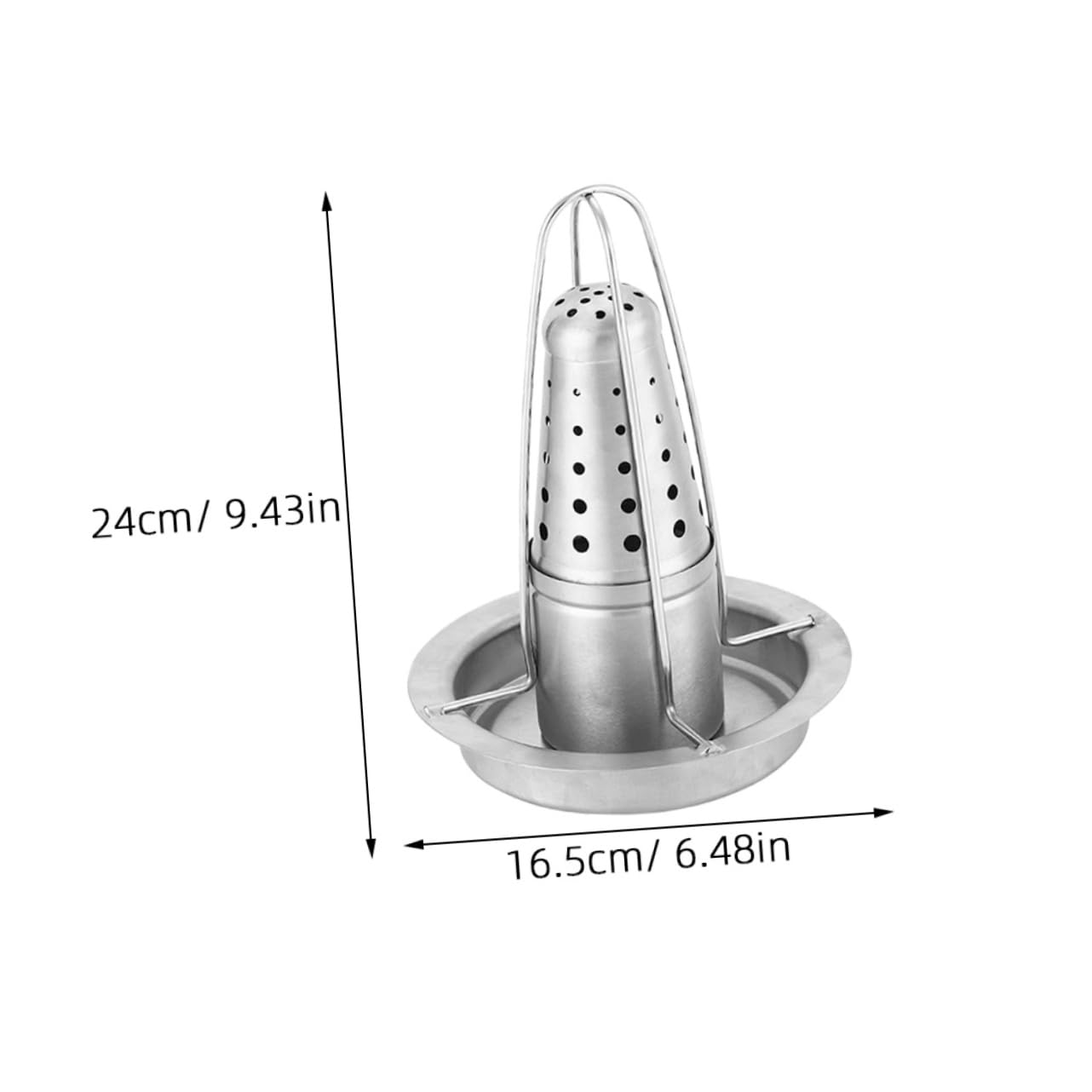 Edelstahl Hähnchenbräter Grillrost für Outdoor Bbq Grillzubehör Silber