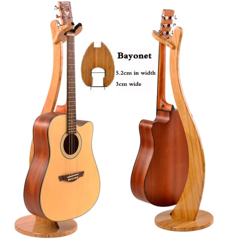 Luminexia Soporte Guitarra,Soporte Guitarra electrica,Original Wooden Acoustic Electric Guitar Stand – Handmade from Mahogany,Guitarra acústica de Madera,Apto para Ukelele,violín y Guitarra,Colgantes