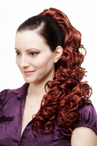 WIG ME UP - N310-350 Hairpiece ponytail extension very long massive volume voluminous curly amazing curls kinks dark copper red 23inch - Image 3