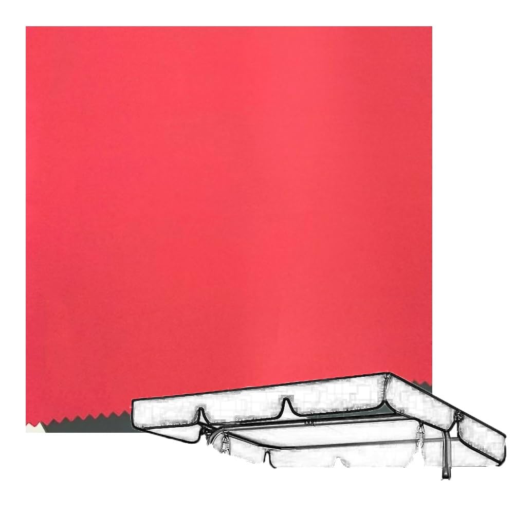 OPOLDBDMAC Swing Canopy Outdoor Porch Swing Seat Canopy Cover，Waterproof Hammock Cover Top Rip Proof Windproof Backyard Glider Swing Sun Shade Awning For Patio Garden(Red,74.8x52in-190x132cm)