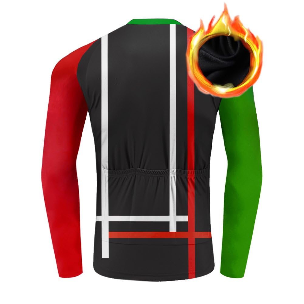 UGLY FROG Abbigliamento Magliette Set Inverno Termico Vello Antivento Maglia Lunga e Pantaloni Completo Ciclismo Uomo Invernale KXITCXHB14