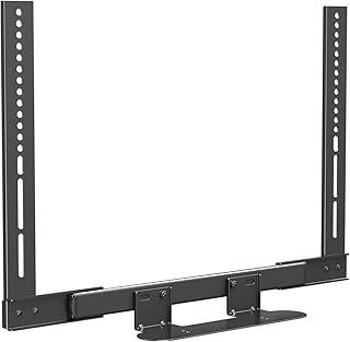 Mounting Dream Soundbar Mount with Easy Access Design for SONOS Beam, SoundBar Bracket with Sliding Block Fits TV up to VESA 600x400mm, Compatible with The Beam Constructed of Duty Aluminum Profile